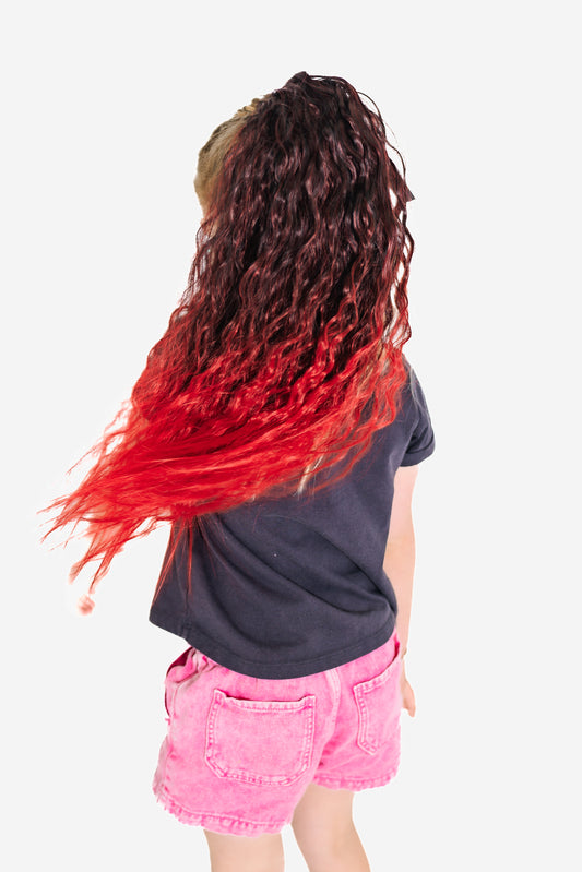 **CLEARANCE** Rich Red -Wavy Tail