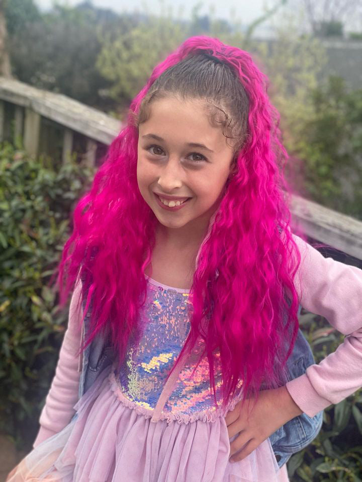 Hot Pink -Wavy Tail